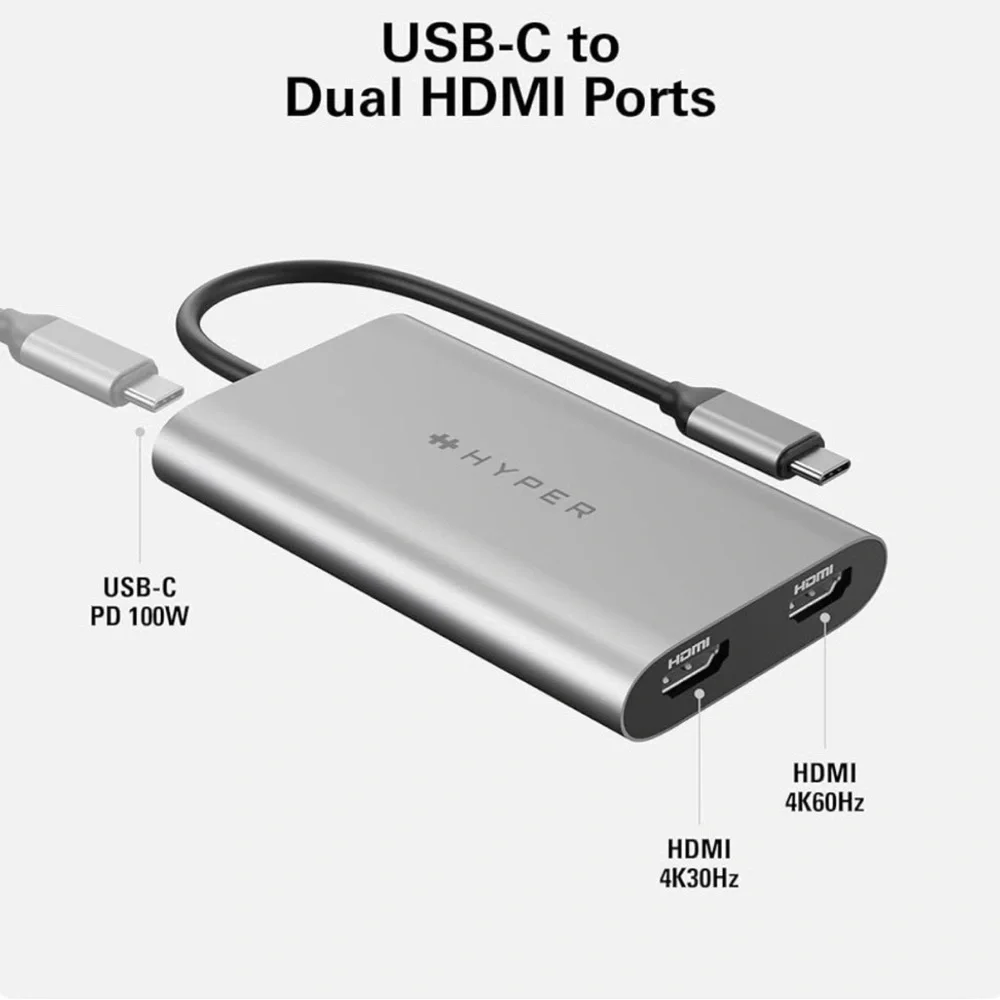 Hyper Silver HDMI Adapter
